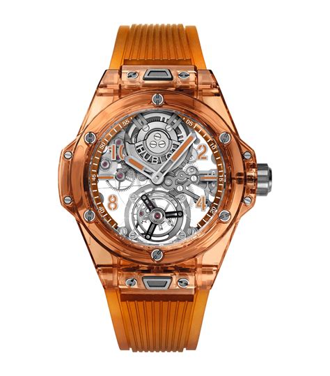 hublot orange strap watch